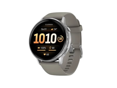 GARMIN Venu 4 | GPS Multisport Smartwatch | 45 mm | Black / Silver with Silicone Wristband Gray