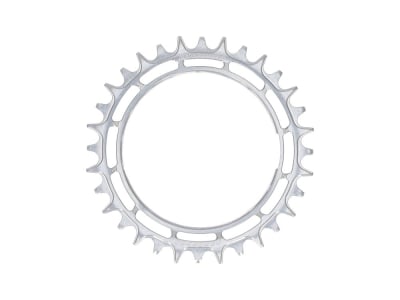 GARBARUK Chainring MTB Round 1-speed narrow-wide Thread Mount for XX / XX SL Powermeter Spider | 0 mm Offset | silver 36 Teeth