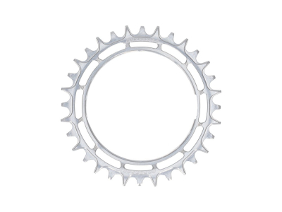 GARBARUK Chainring MTB Round 1-speed narrow-wide Thread Mount for XX / XX SL Powermeter Spider | 0 mm Offset | silver 38 Teeth