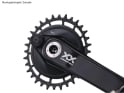 GARBARUK Kettenblatt MTB Round 1-fach narrow-wide Thread Mount für XX / XX SL Powermeter Spider | 0 mm Offset | lila