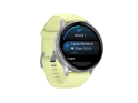 GARMIN Venu 4 | GPS Multisport Smartwatch | 45 mm | Gray / Silver with Silicone Wristband Citron