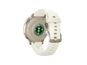 GARMIN Venu 4 | GPS Multisport Smartwatch | 41 mm | Beige / Lunargold mit Silikon-Armband Bone