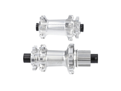 TUNE Hub Set Nano Boost 6B 6-Hole | 15x110 mm / 12x148 mm | Standard Bearings | Freewheel Shimano Micro Spline | silver