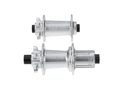 TUNE Hub Set Micro Boost 6B 6-Hole | 15x110 mm / 12x148 mm | Standard Bearings | Freewheel Shimano HG 10- / 11- / 12-speed | silver