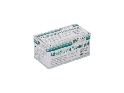 EDLICH&HABEL Alcohol Pads for Skin Cleaning 60 x 30 mm | 100 pieces