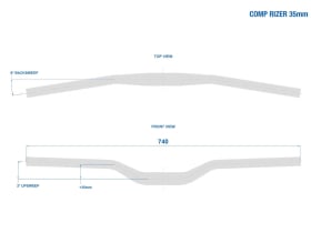 RITCHEY Lenker Comp Rizer | 35 mm Rise | 31,8 x 740 mm |...