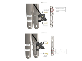 ABSOLUTE BLACK Adapter Flat Mount SRAM vorn | 160 / 140...