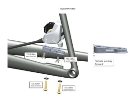 ABSOLUTE BLACK Adapter Flat Mount SRAM hinten | 160  mm |...