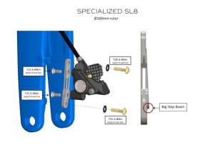 ABSOLUTE BLACK Adapter Flat Mount SRAM front |...