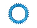 ALUGEAR Chainring round AERO Direct Mount | 1-speed Narrow Wide SRAM Thread Mount for XX / XX SL Powermeter | 0 mm Offset | blue 36 teeth