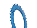 ALUGEAR Chainring round AERO Direct Mount | 1-speed Narrow Wide SRAM Thread Mount for XX / XX SL Powermeter | 0 mm Offset | blue 36 teeth