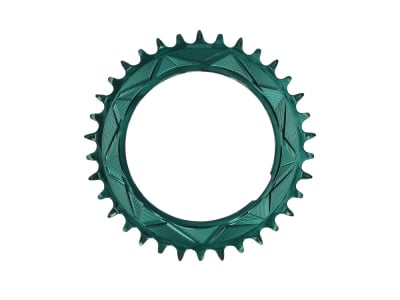 ALUGEAR Chainring round AERO Direct Mount | 1-speed Narrow Wide SRAM Thread Mount for XX / XX SL Powermeter | 0 mm Offset | green