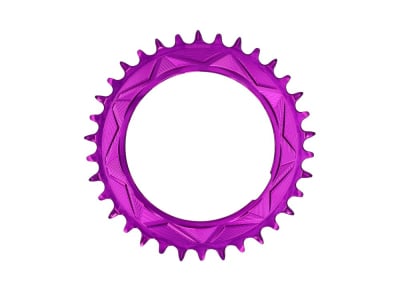 ALUGEAR Chainring round AERO Direct Mount | 1-speed Narrow Wide SRAM Thread Mount for XX / XX SL Powermeter | 0 mm Offset | purple 30 teeth
