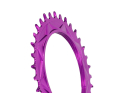 ALUGEAR Chainring round AERO Direct Mount | 1-speed Narrow Wide SRAM Thread Mount for XX / XX SL Powermeter | 0 mm Offset | purple 34 teeth