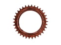ALUGEAR Chainring round AERO Direct Mount | 1-speed Narrow Wide SRAM Thread Mount for XX / XX SL Powermeter | 0 mm Offset | mocha