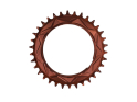 ALUGEAR Chainring round AERO Direct Mount | 1-speed Narrow Wide SRAM Thread Mount for XX / XX SL Powermeter | 0 mm Offset | mocha 40 teeth