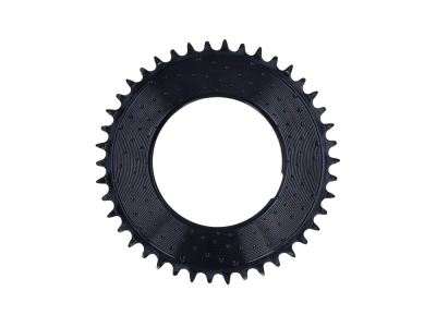 ALUGEAR Chainring round AERO Direct Mount | 1-speed Narrow Wide SRAM Thread Mount for RED XPLR Powermeter Spider | black 40 teeth