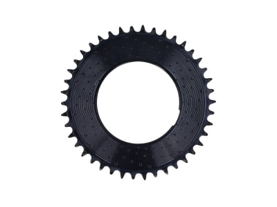 ALUGEAR Chainring round AERO Direct Mount | 1-speed Narrow Wide SRAM Thread Mount for RED XPLR Powermeter Spider | black 44 teeth