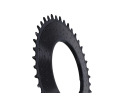 ALUGEAR Chainring round AERO Direct Mount | 1-speed Narrow Wide SRAM Thread Mount for RED XPLR Powermeter Spider | black 48 teeth