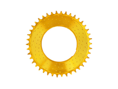 ALUGEAR Kettenblatt rund AERO Direct Mount | 1-fach Narrow Wide SRAM Thread Mount für RED XPLR Powermeter Spider | gold 52 Zähne