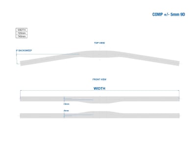 RITCHEY Lenker Comp 2X Flatbar | 31,8 x 720 mm | 9°