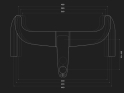 LIGHTWEIGHT Stem-Handlebar-Unit HPC Cockpit Road -6° | 400 mm 90 mm