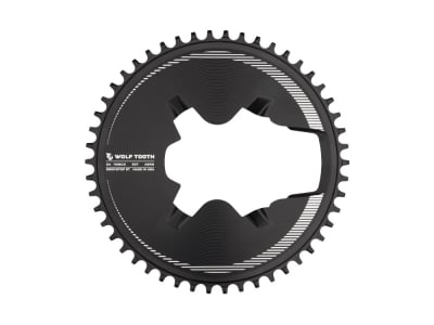 WOLF TOOTH Chainring Aero 110 BCD Road / Gravel Drop-Stop ST 1-speed Shimano Dura-Ace R9200 4-Loch | black