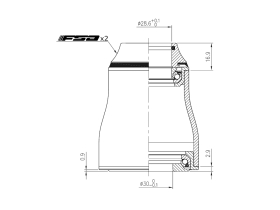 FSA Steuersatz Orbit 1.5E ZS-1 NO.57E-1 | ZS44/28,6 |...