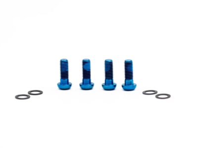 OAK COMPONENTS Schrauben Titan für Bremssattel M6 x 16 mm | 4 Stück | blau