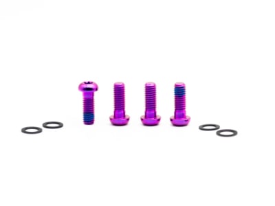 OAK COMPONENTS Titanium Screws for Brake Calliper M6 x 16 mm | 4 pieces | purple