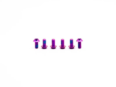 OAK COMPONENTS Schrauben Titan für Bremsscheibe M5 x 10 mm | 6 Stück | lila