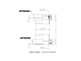 FSA Steuersatz Mallet TH-872 | EC34/28,6 | EC34/30 | 1...