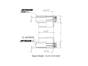 FSA Steuersatz Orbit UF NO.2N | EC34/28,6 | EC34/30 | 1...