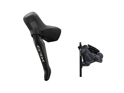 SHIMANO GRX Di2 Scheibenbremse Set Schalt- / Bremshebel BL-RS717 / ST-RX715 + BR-RX410 Flat Mount | 1x12-fach | einzeln