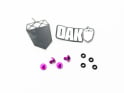 OAK COMPONENTS Titanium Bolts for Sram Bleedport Mineral Oil | 4 pieces | purple
