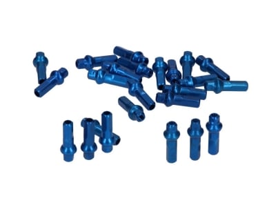 SAPIM Spoke Nipple Polyax Double Square Aluminum 2 mm | 16 mm blue