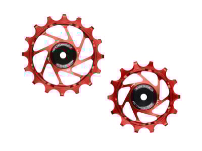 HOPE Derailleur Pulley Set Jockey Wheels 14/16 Teeth | red