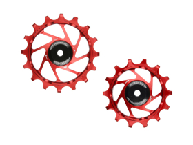 HOPE Derailleur Pulley Set Jockey Wheels 14/16 Teeth | red
