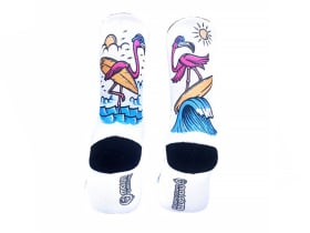 MALDITA BUENA SUERTE Socks Flamingo | white