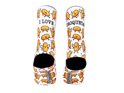 MALDITA BUENA SUERTE Socks I Love Croquettes | white