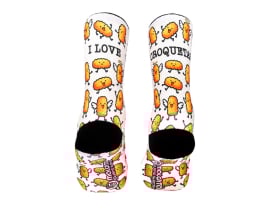MALDITA BUENA SUERTE Socks I Love Croquettes | white