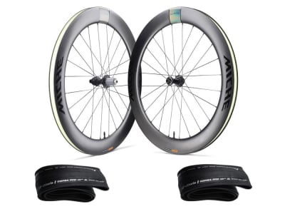 MICHE Wheelset  28" Kleos 67 + 2x VITTORIA Reifen Corsa Pro Full Black Limited Edition 28" | 700 x 28C