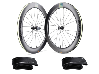 MICHE Wheelset  28" Kleos 67 + 2x VITTORIA Reifen Corsa Pro Full Black Limited Edition 28" | 700 x 28C SRAM XDR