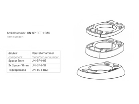 BIKE AHEAD COMPOSITES Headset Cover & Spacer Set for...