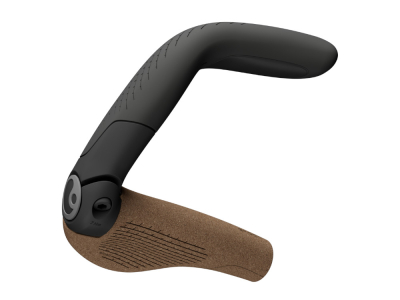 Ergon GP5 – Impugnature Lock-on Con Estremità Barra, Comfort Totale Per MTB E Ibrida (Nero/Grigio)