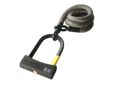 TEX-LOCK Textilschloss Eyelet inkl. D-Lock 160 cm | Electric Grey