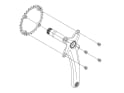 CARBON-TI Chainring X-MonoSync Titianium | 4-Arm LK 104 mm | black | 30 teeth
