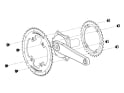 CARBON-TI Kettenblatt X-CarboRing X-AXS Carbon | 4-Arm LK 110 asymmetrisch | innen | 33 Zähne