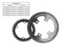 CARBON-TI Kettenblatt X-CarboRing X-AXS Carbon | 4-Arm LK 110 asymmetrisch | innen | 41 Zähne