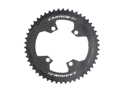 CARBON-TI Kettenblatt X-CarboRing X-AXS Carbon | 4-Arm LK 107 asymmetrisch | außen | 50 Zähne